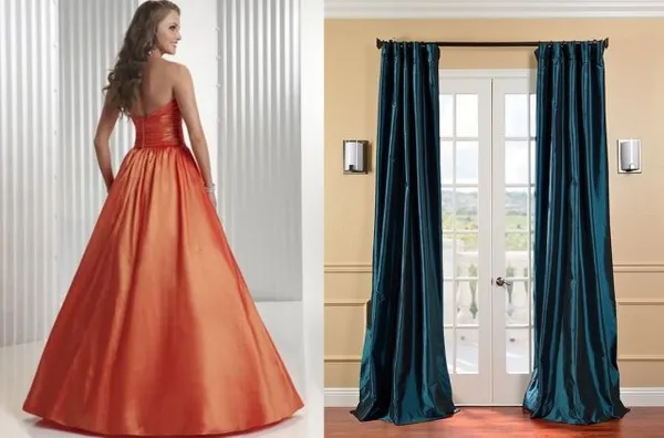 Платье и шторы из тафты