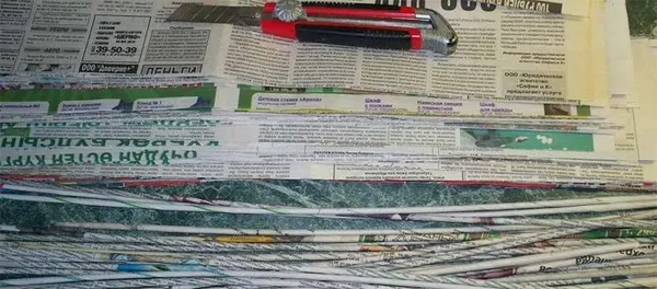 подготовка бумаги из газет