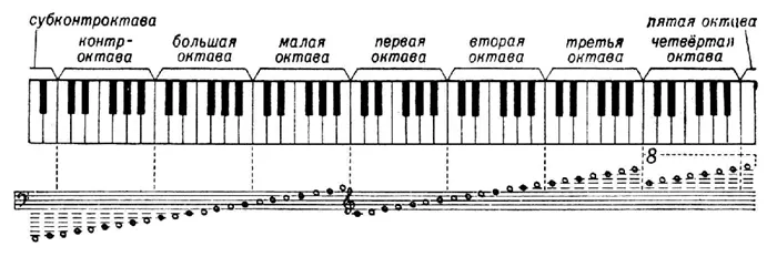 Сколько октав на пианино