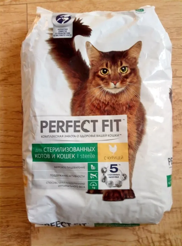 упаковка кошачьего корма perfect fit