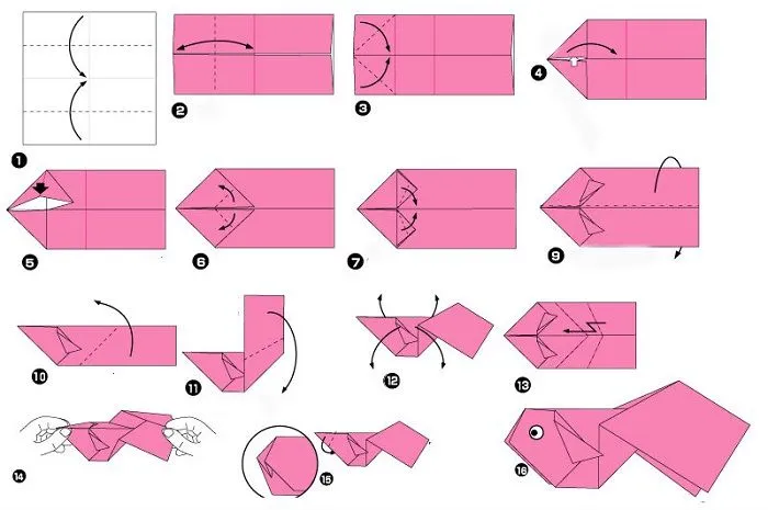 Создание оригами в виде рыб оригами рыбка из бумаги