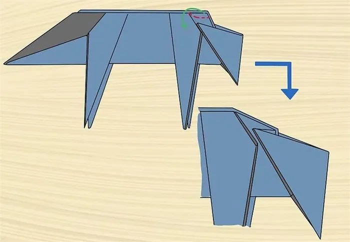 Этапы сборки оригами-волка