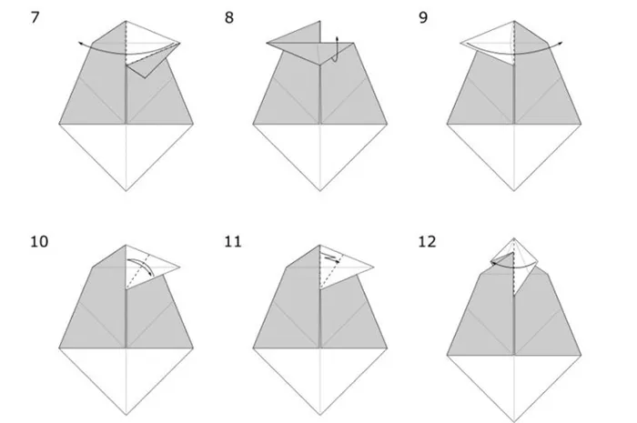 Пошаговая сборка волка-оригами
