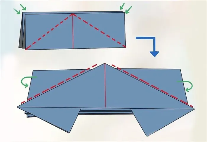 Этапы сборки оригами-волка