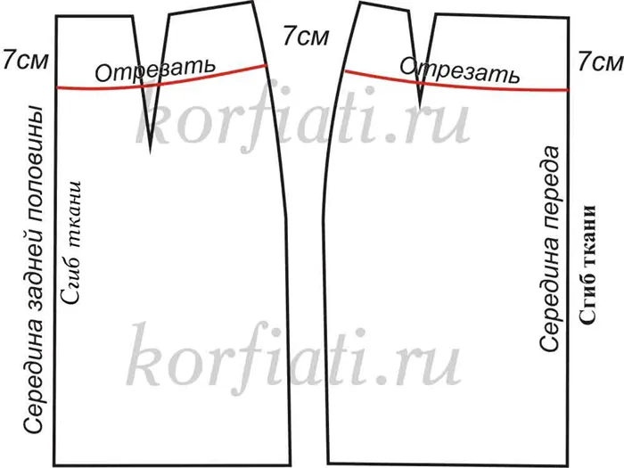 Юбка в складку на кокетке