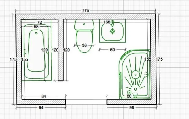 Планировка гостевого санузла