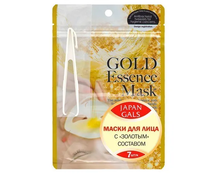 Маска для лица с золотым составом, Japan Gals Essence Mask Источник: onlinetrade.ru