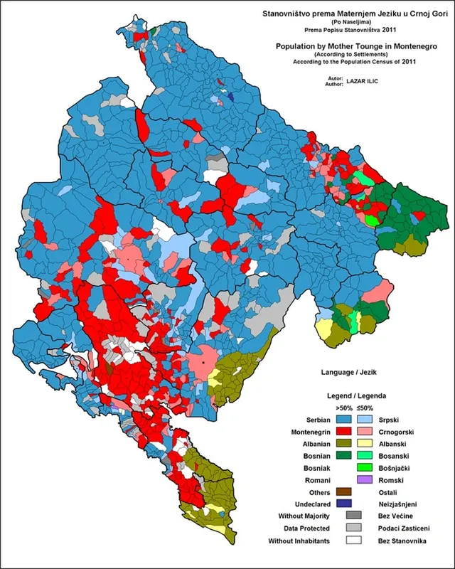 какой язык в черногории является официальным