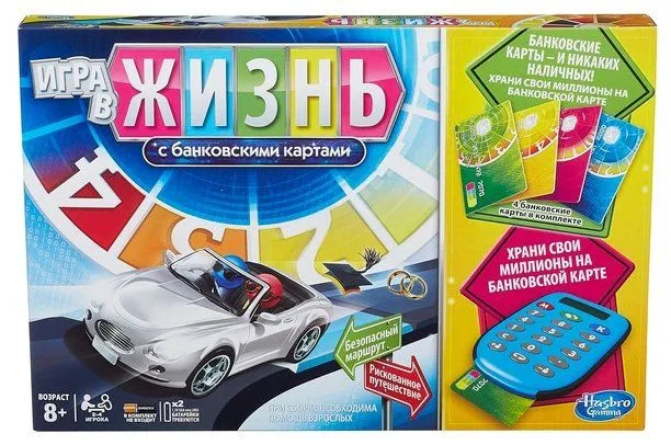 Настольная игра Hasbro «Игра в жизнь» с банковскими картами A6769