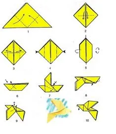 Оригами Голубь мира: 5 поэтапных схем для детей