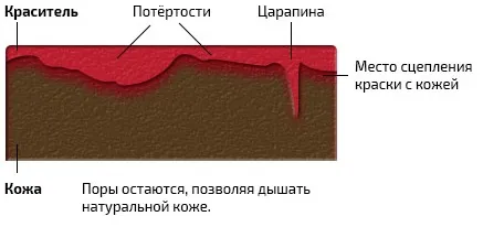 Схема поверхностного красителя